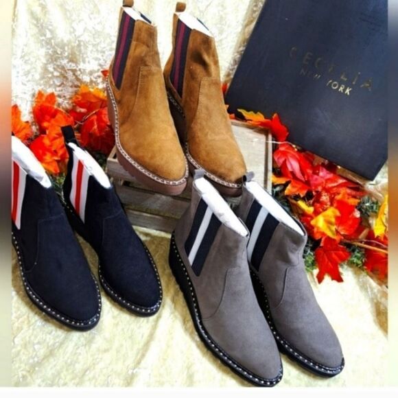 Cecelia Leather Gemma Ankle Studded  Boots several colors to choose from - Picture 1 of 16